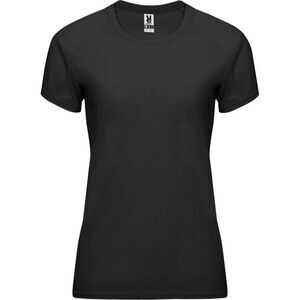 Roly Womens/Ladies Bahrain Short-Sleeved Sports T-Shirt / Solid Black